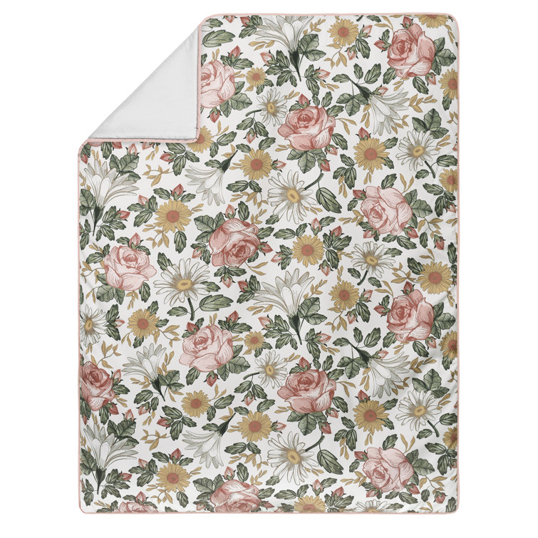Vintage floral crib bedding shop sets
